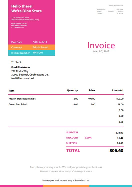 Hot cocoa packet templates for invoices free